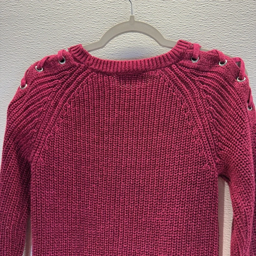 The Children’s‎ Place Burgundy Lace-Up Shoulder Knit Sweater 5/6